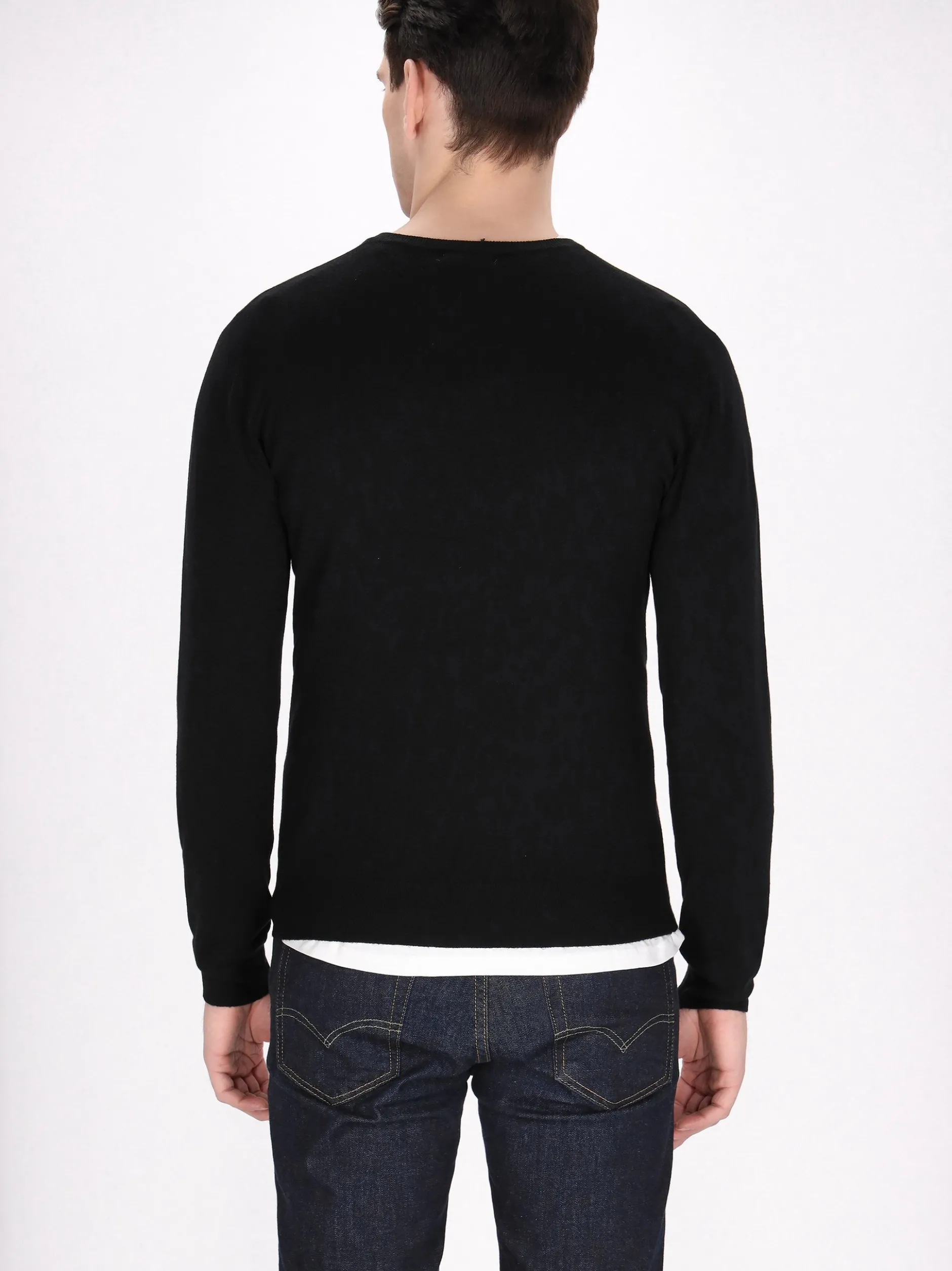 Mo Herren Pullover in schwarz