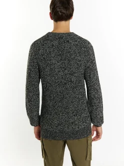 Mo Herren Pullover in schwarz - Ausschnitt: Rundhals