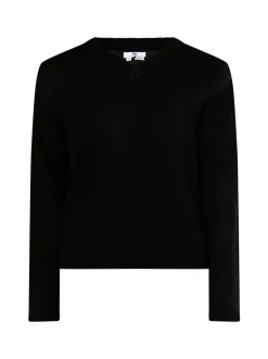 Mo Herren Pullover in schwarz - Ausschnitt: V-Ausschnitt