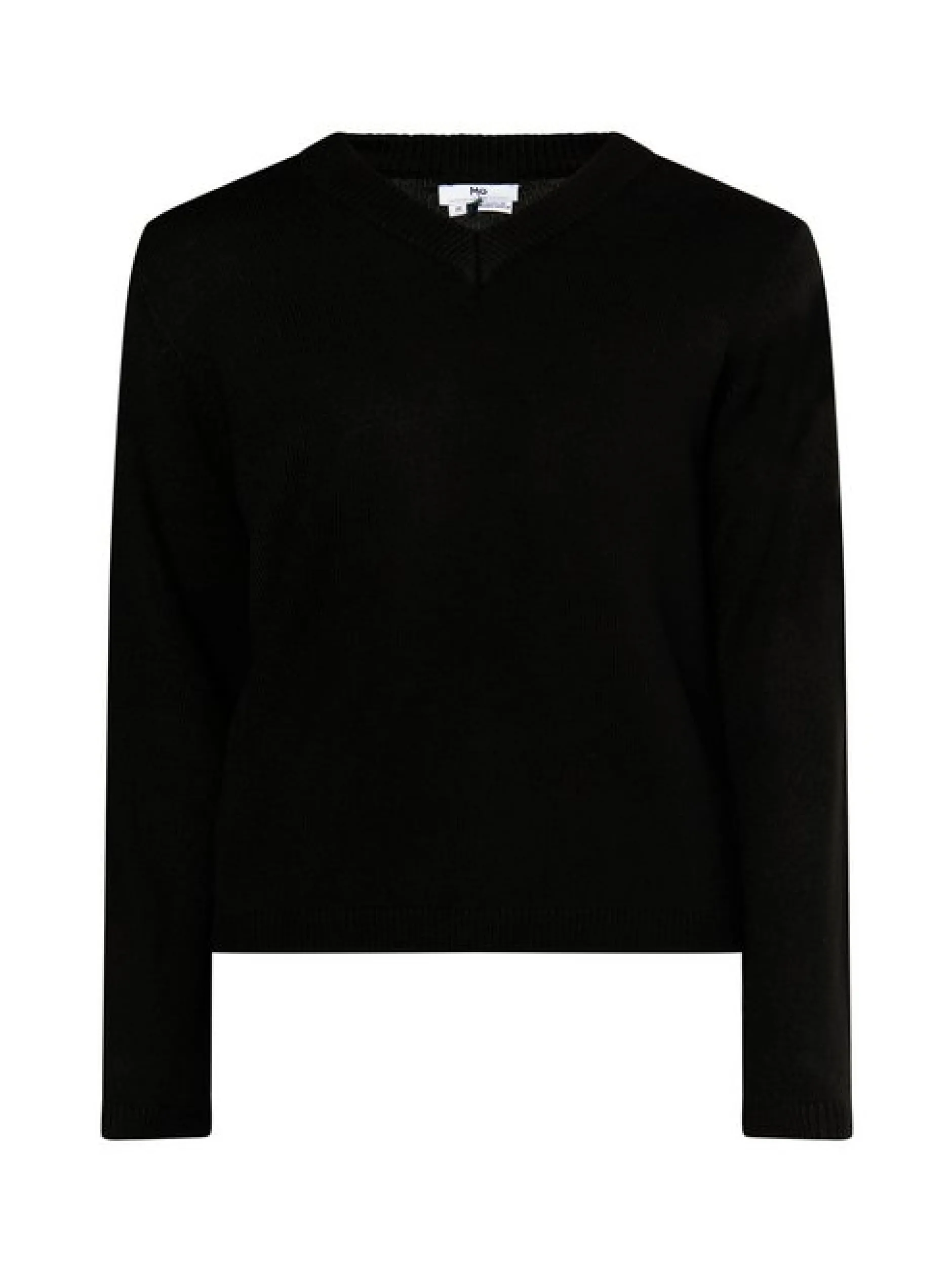 Mo Herren Pullover in schwarz - Ausschnitt: V-Ausschnitt