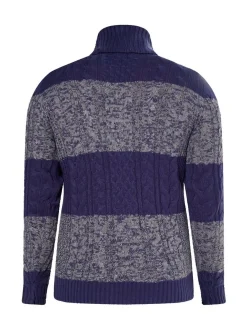 Mo Herren Pullover mit Zopfstrick in grau