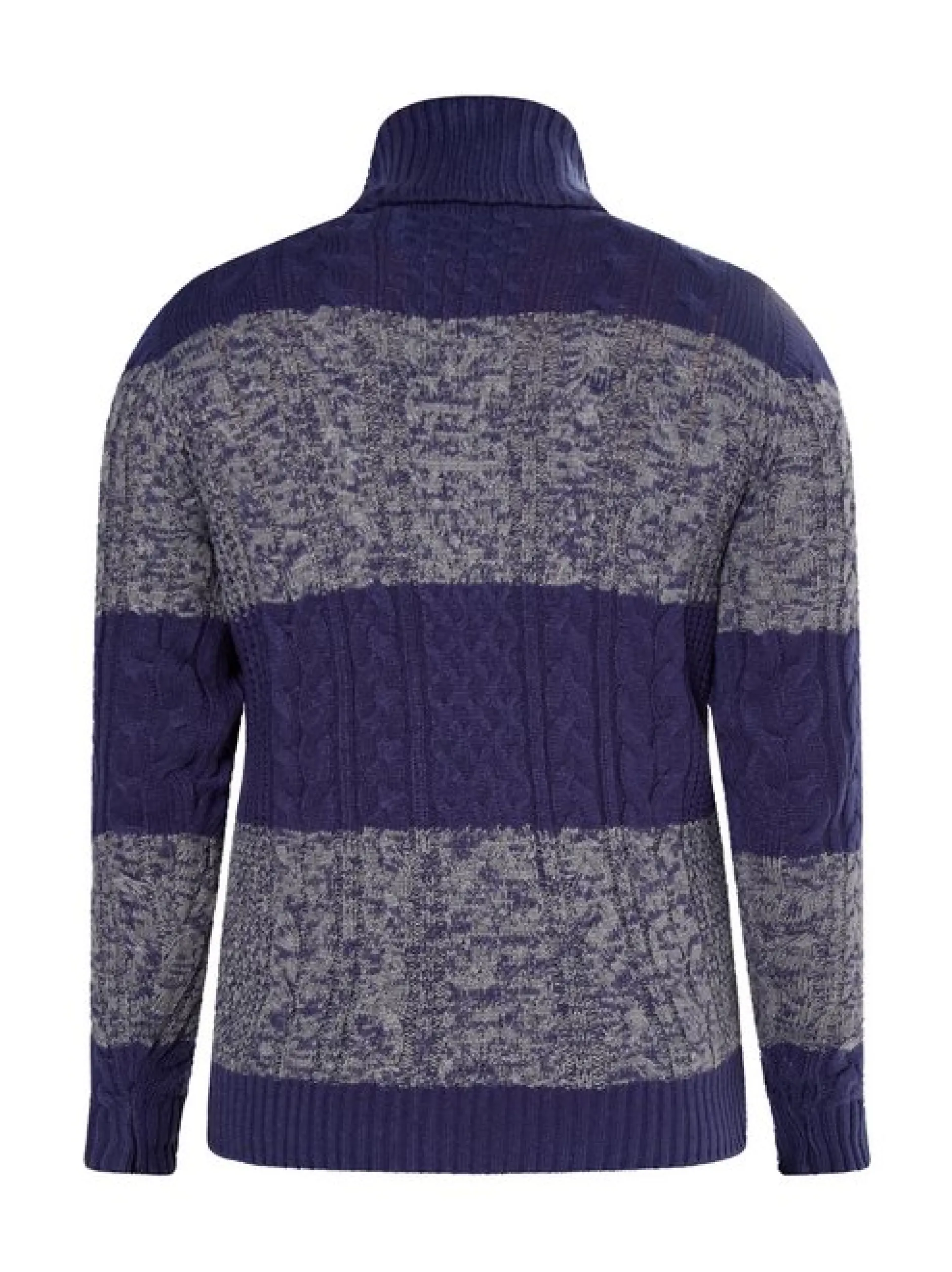 Mo Herren Pullover mit Zopfstrick in grau