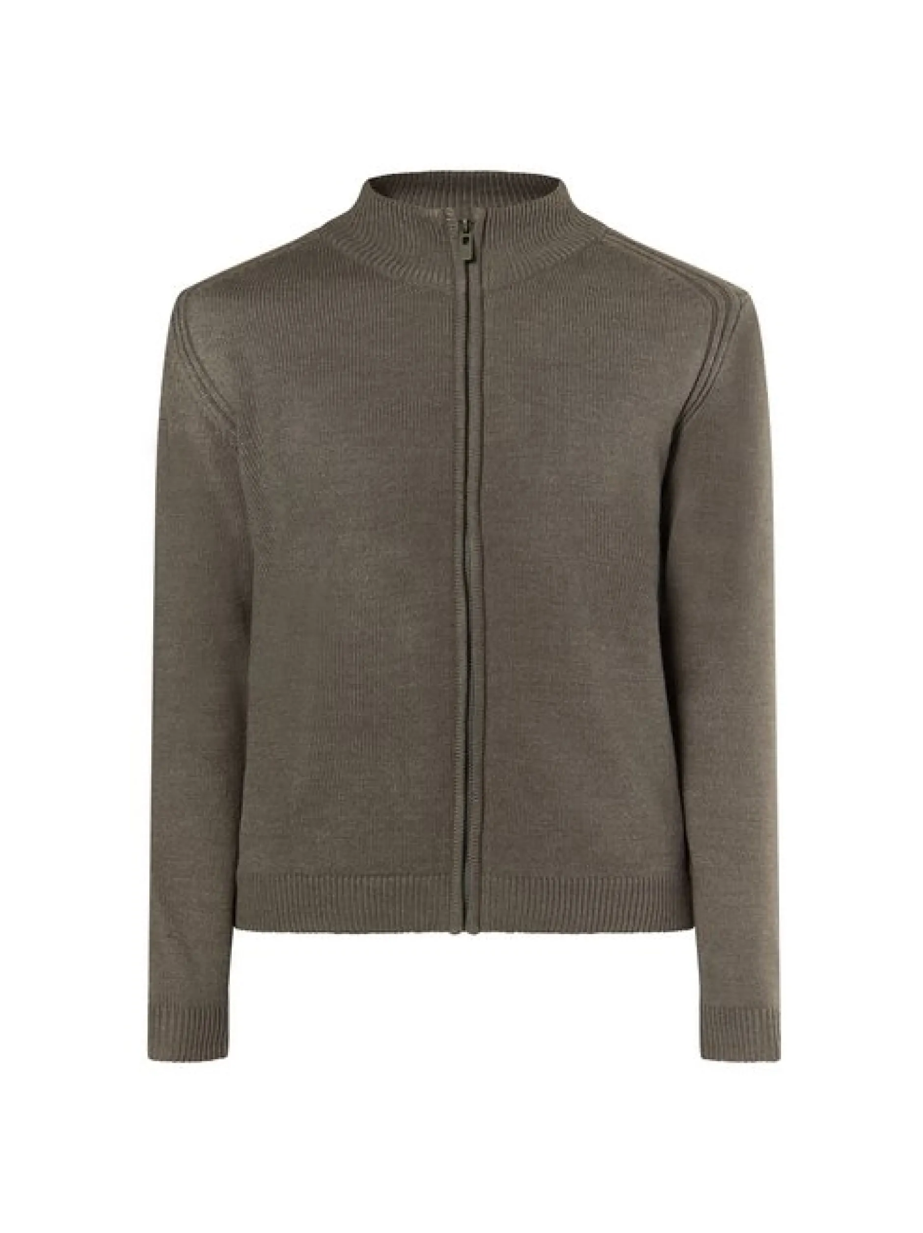 Mo Herren Strickjacke in grau - Ausschnitt: ohne Kragen