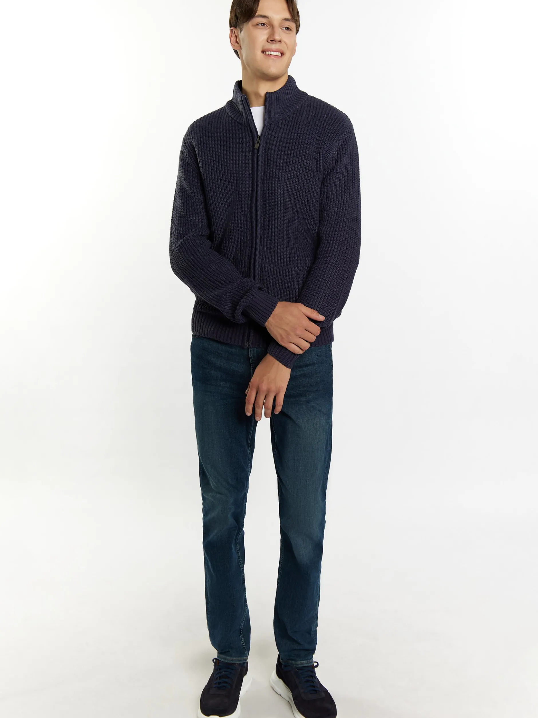 Mo Herren Strickjacke in marine