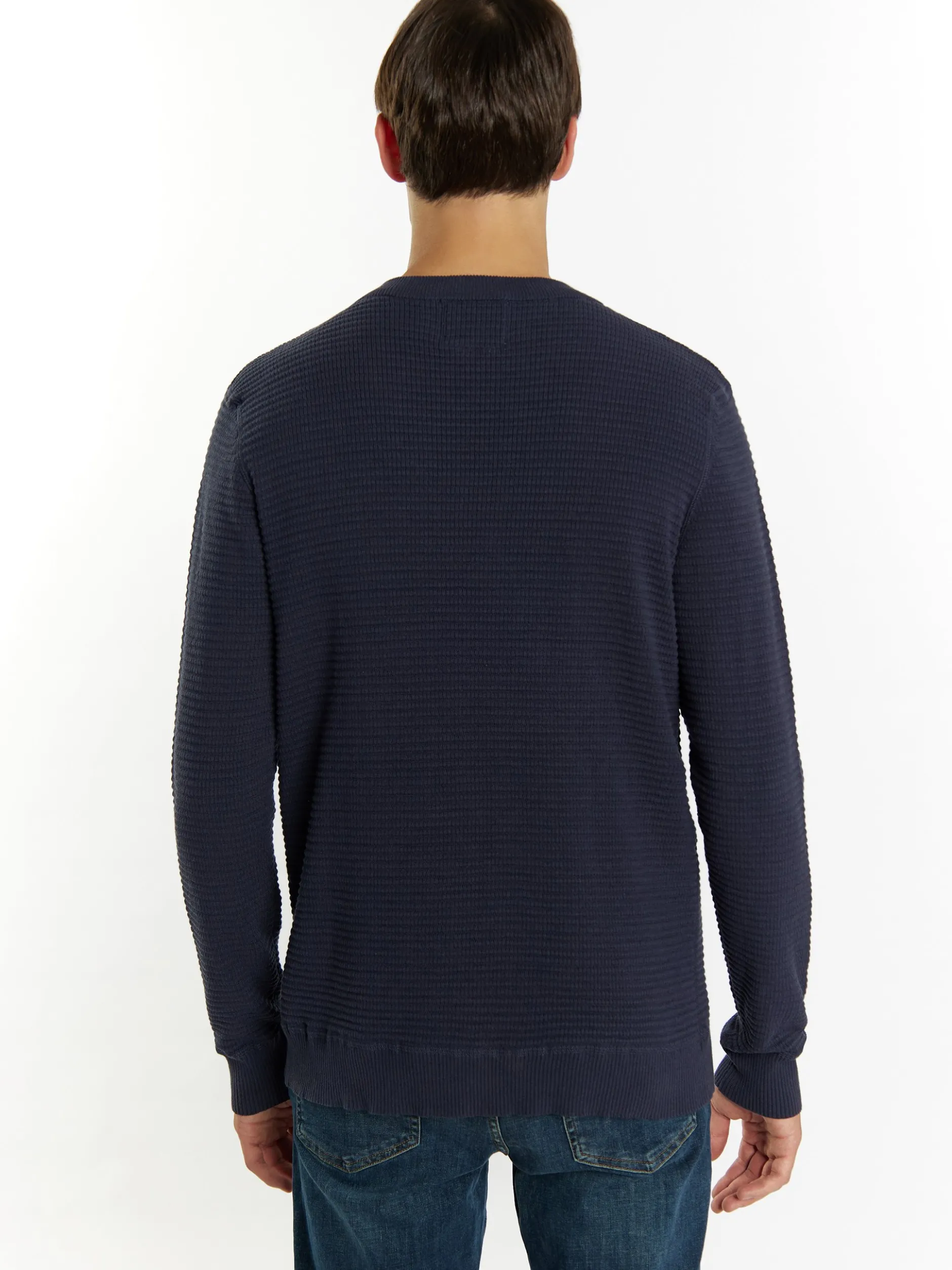 Mo Herren Strickpullover in marine