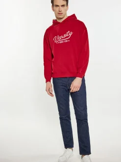 Mo Herren Sweatshirt in rot - Ausschnitt: ohne Kragen