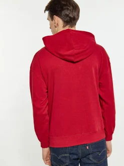 Mo Herren Sweatshirt in rot - Ausschnitt: ohne Kragen