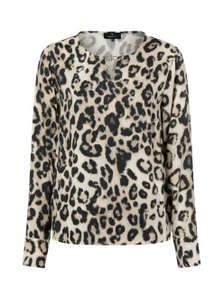 Monari Damen Blusenshirt in sand schwarz