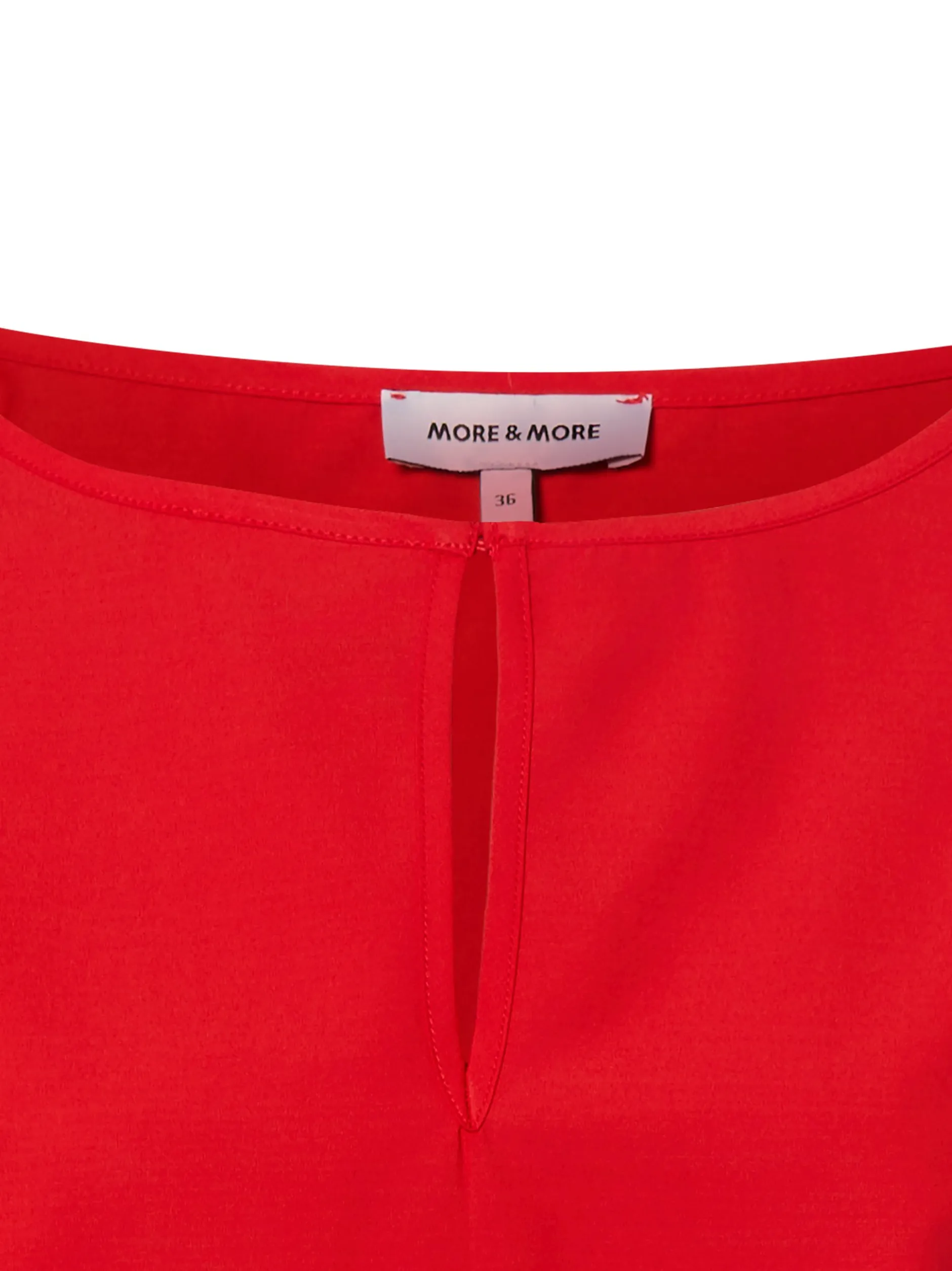 More & More Damen Blusenshirt in rot - Ärmel: 3/4 Arm