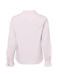More & More Damen Hemdbluse in rosa weiß