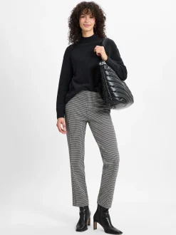 More & More Damen Hose in schwarz beige - Länge: lang