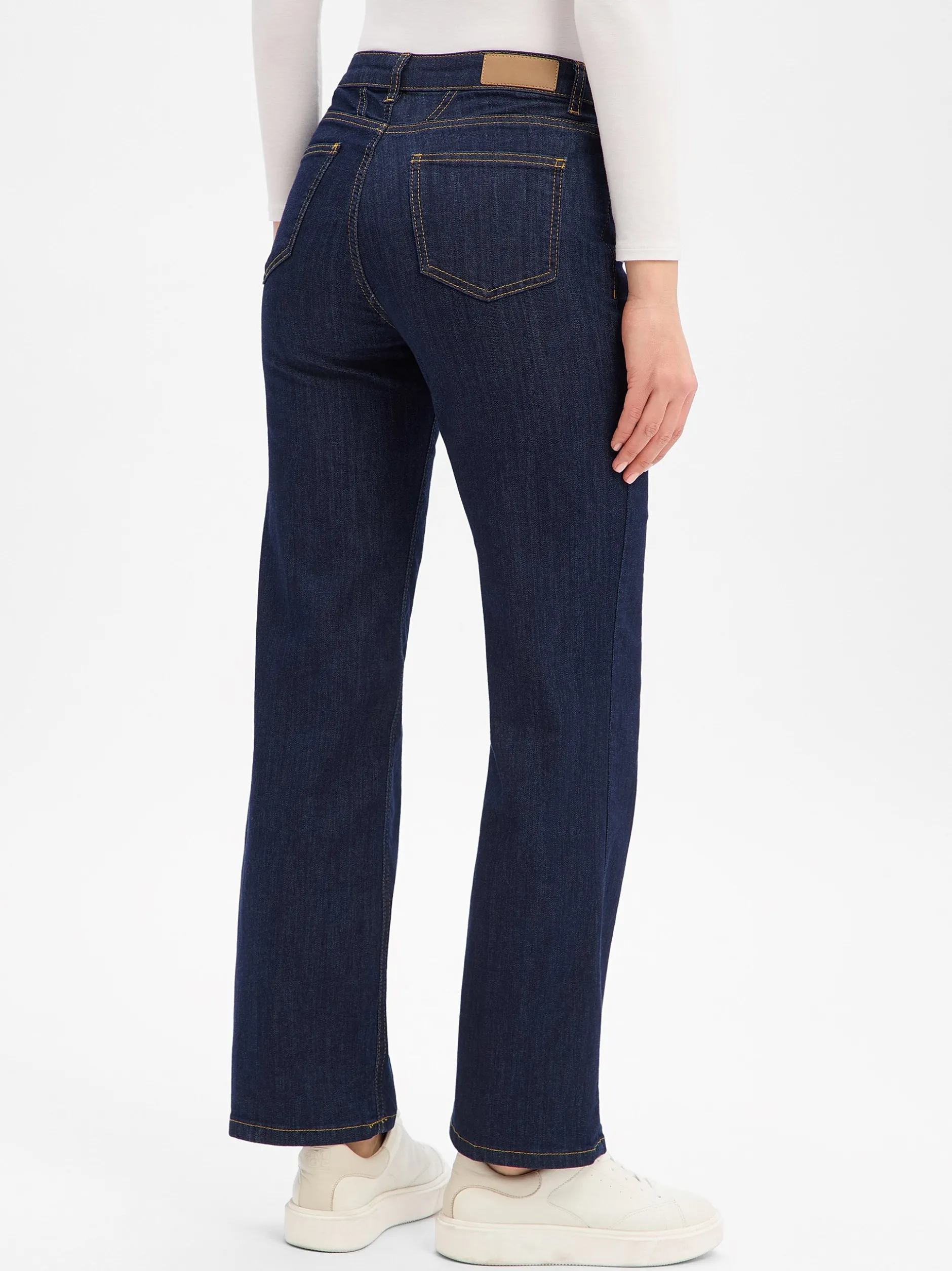 More & More Damen Jeans in rinsed - Länge: lang