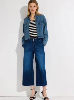 More & More Damen Jeansjacke in medium stone