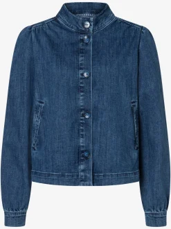 More & More Damen Jeansjacke in medium stone