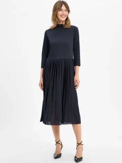 More & More Damen Jerseykleid in marine - Ärmel: 3/4 Arm