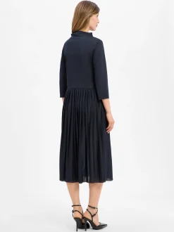 More & More Damen Jerseykleid in marine - Ärmel: 3/4 Arm