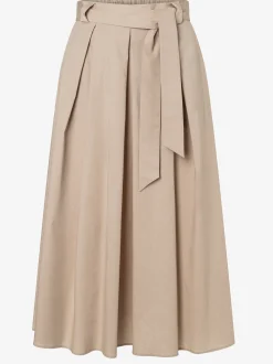 More & More Damen Midirock in beige - Länge: midi