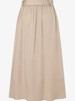 More & More Damen Midirock in beige - Länge: midi