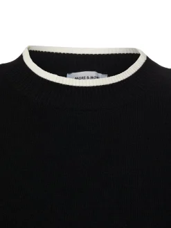 More & More Damen Strickpullover in schwarz