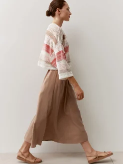 More & More Damen Strickpullover in ecru rosa