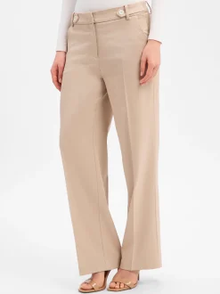 More & More Damen Wide Fit Hose in beige - Länge: lang