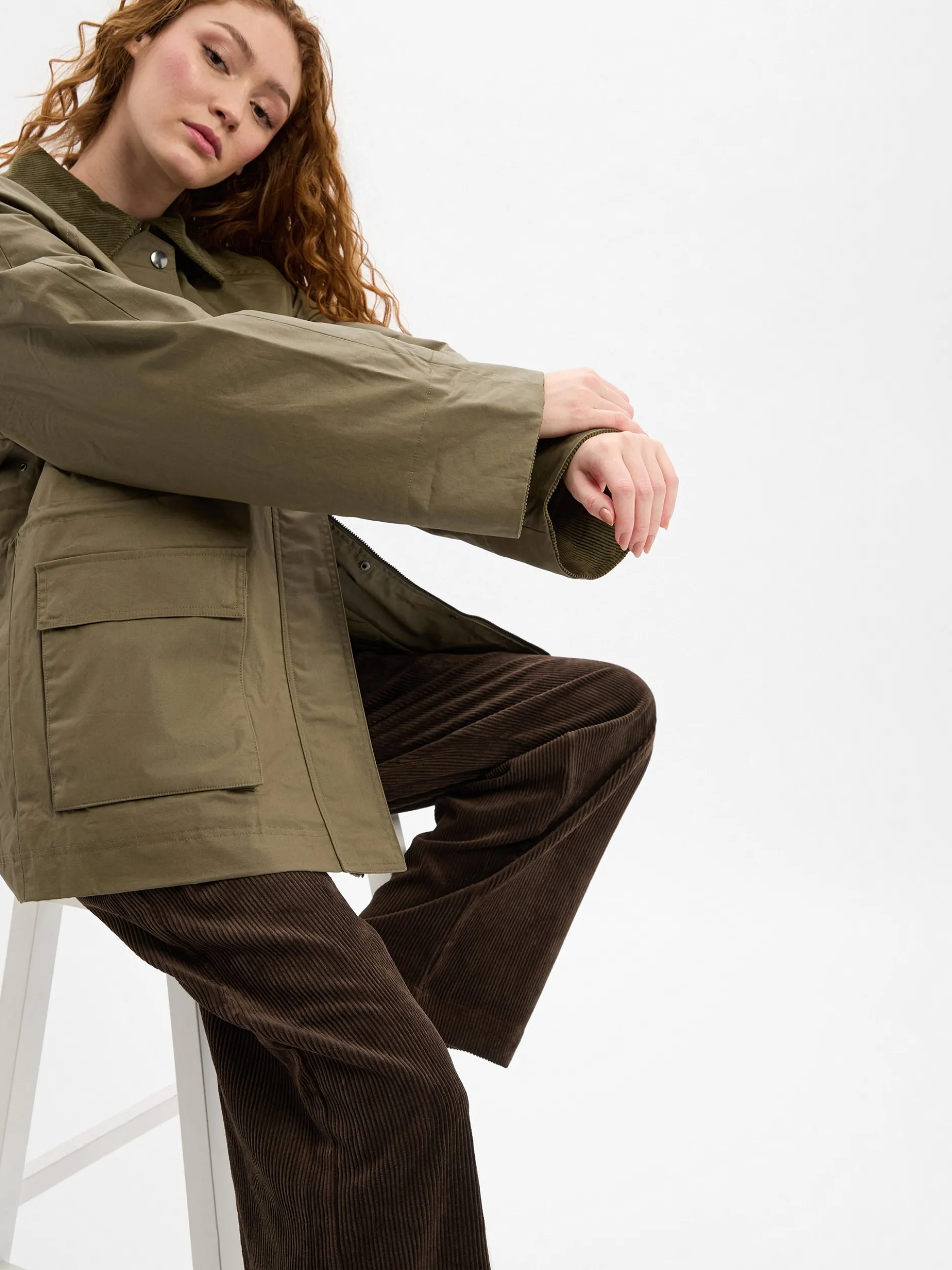 Msch Copenhagen Damen Übergangsjacke - MSCHoana in khaki