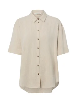 Msch Copenhagen Damen Bluse mit Leinen-Anteil - MSCHViana Ginia in sand