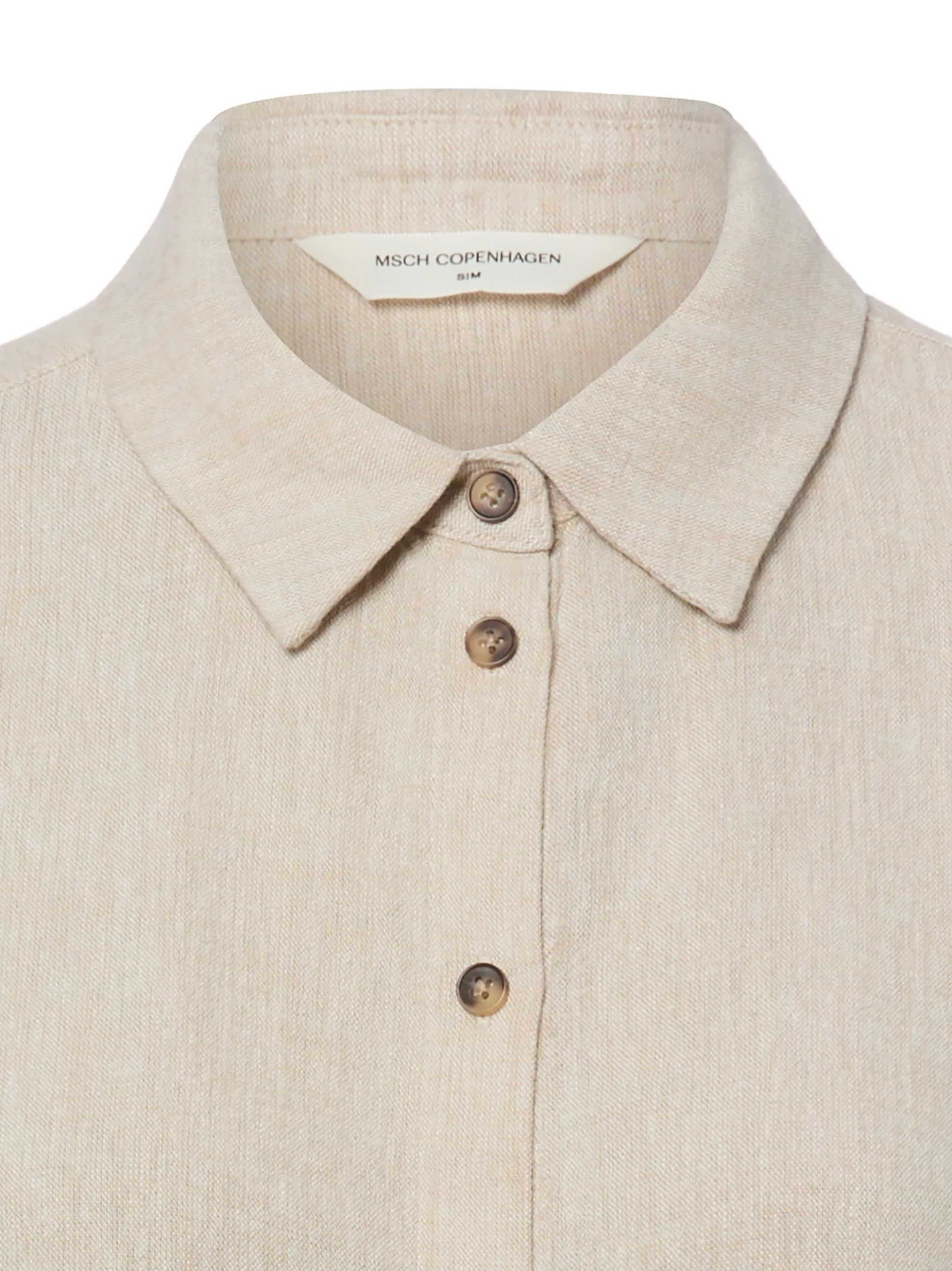 Msch Copenhagen Damen Bluse mit Leinen-Anteil - MSCHViana Ginia in sand