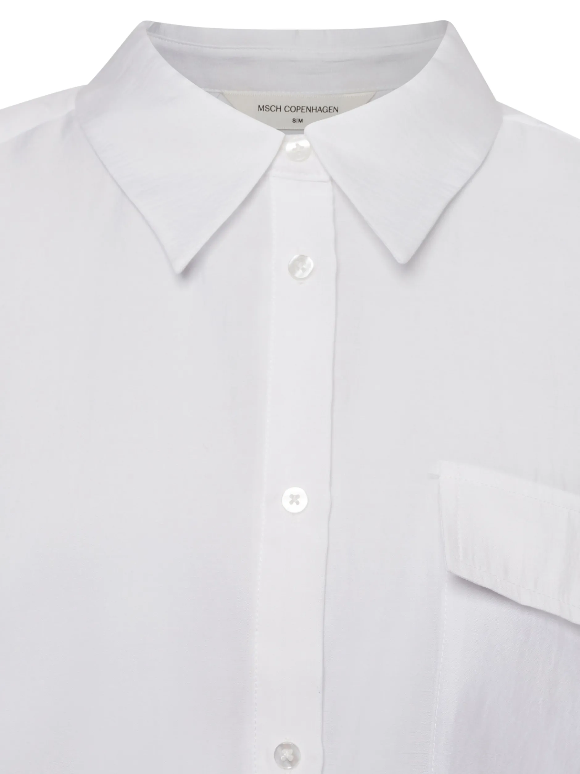 Msch Copenhagen Damen Hemdbluse - MSCHBarrington in weiß