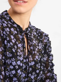 Msch Copenhagen Damen Kleid - MSCHKasandra in lila schwarz