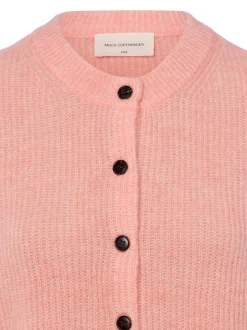 Msch Copenhagen Damen Kurzarm-Strickjacke mit Alpaka-Anteil - MSCHJinie Hope in aprikot