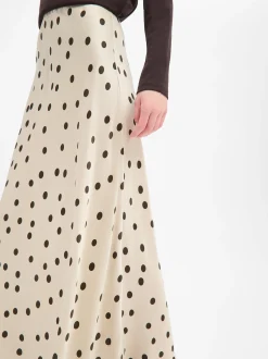 Msch Copenhagen Damen Rock - MSCHClarette Irda in beige schwarz