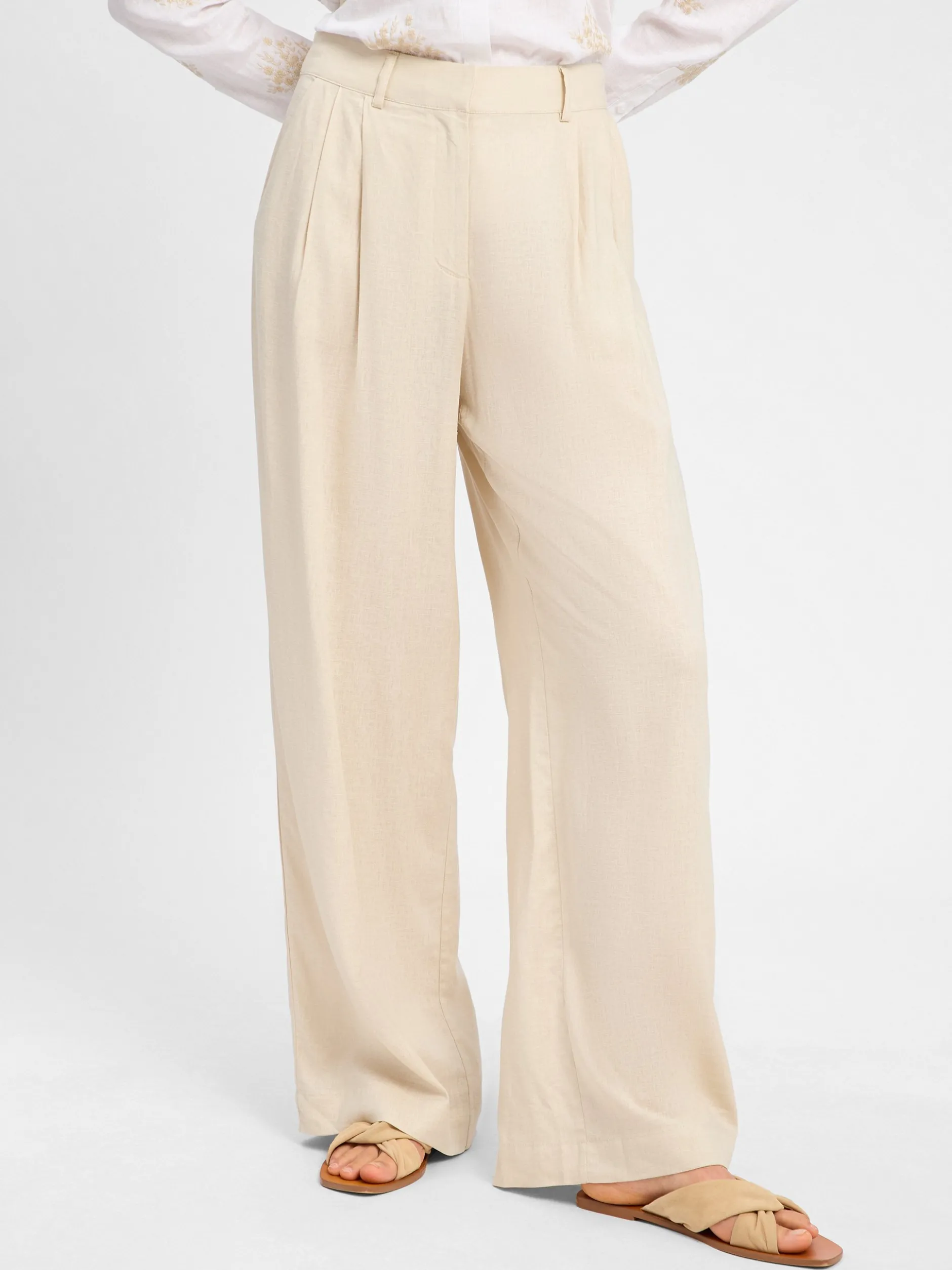 Msch Copenhagen Damen Stoffhose - MSCHRyan Conella in beige