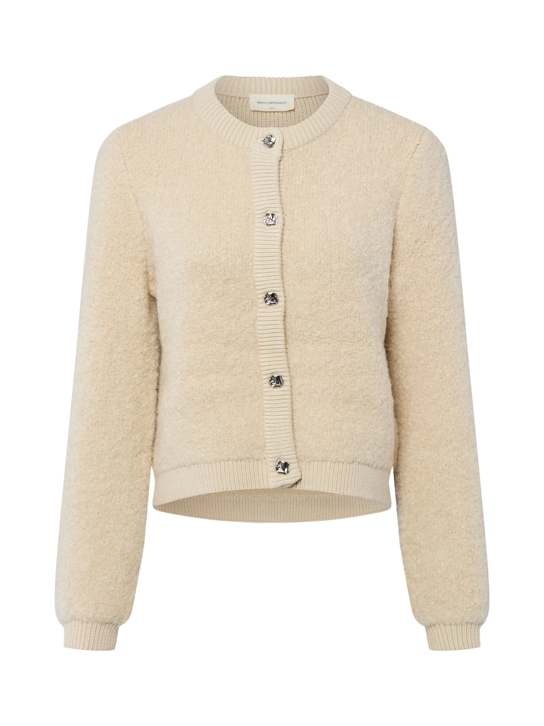 Msch Copenhagen Damen Strickjacke mit Wolle und Alpaka - MSCHNerida in beige