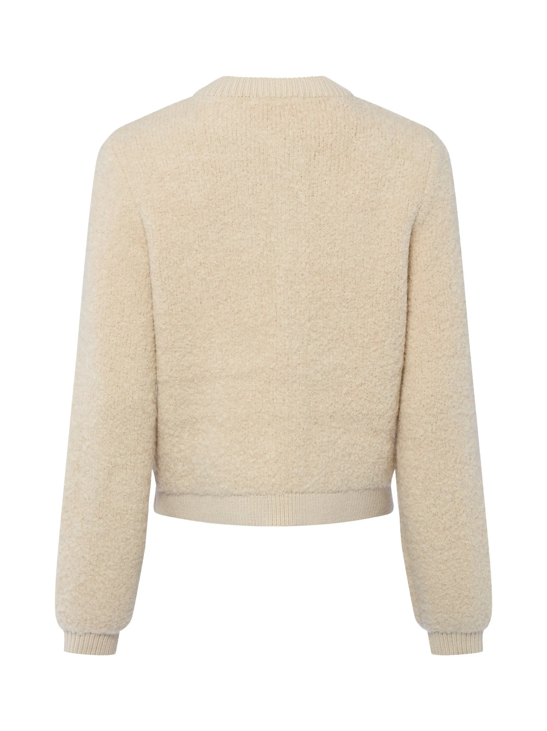 Msch Copenhagen Damen Strickjacke mit Wolle und Alpaka - MSCHNerida in beige