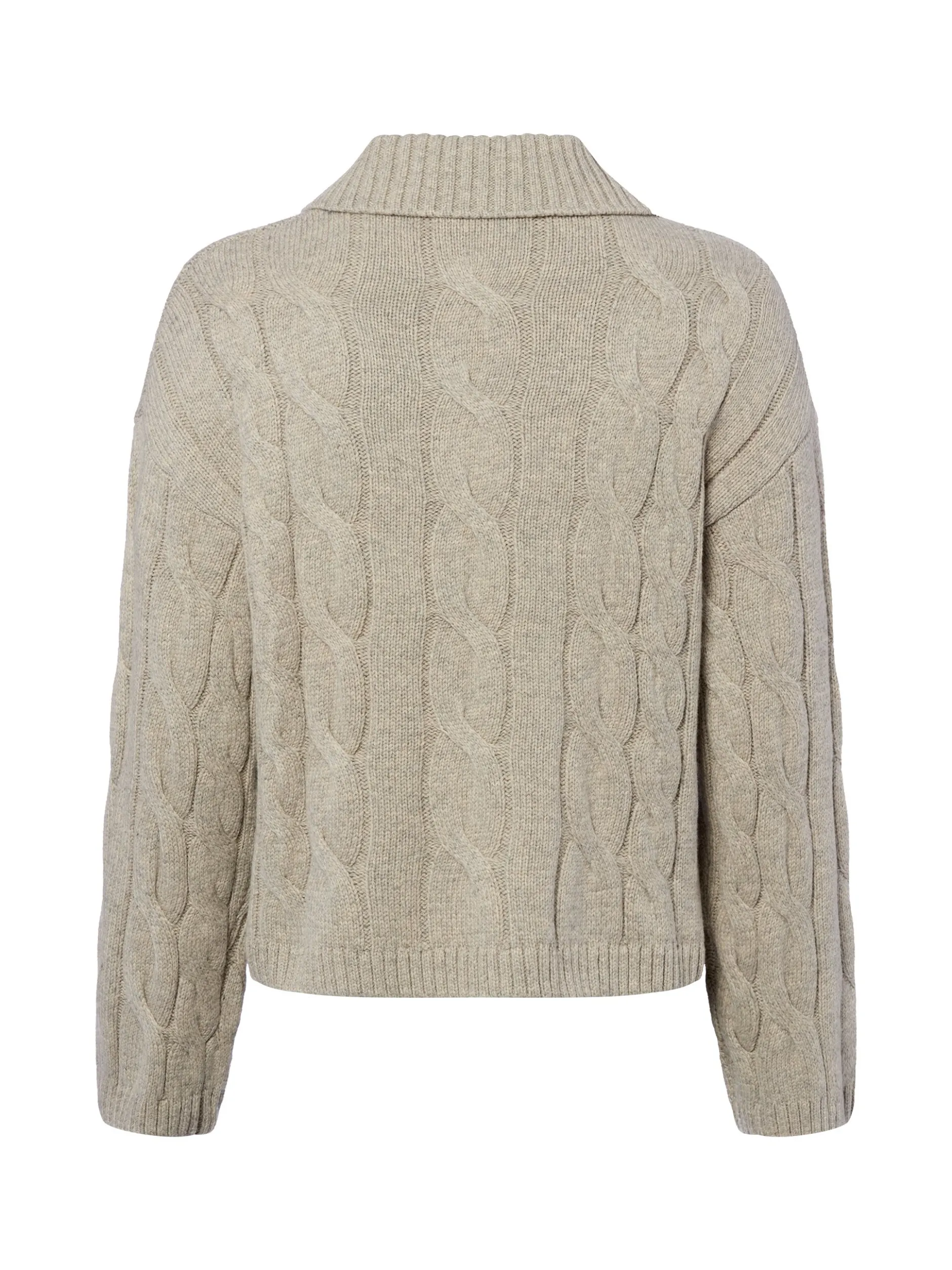 Msch Copenhagen Damen Strickpullover mit Wollanteil - MSCHPavana Peony in grau