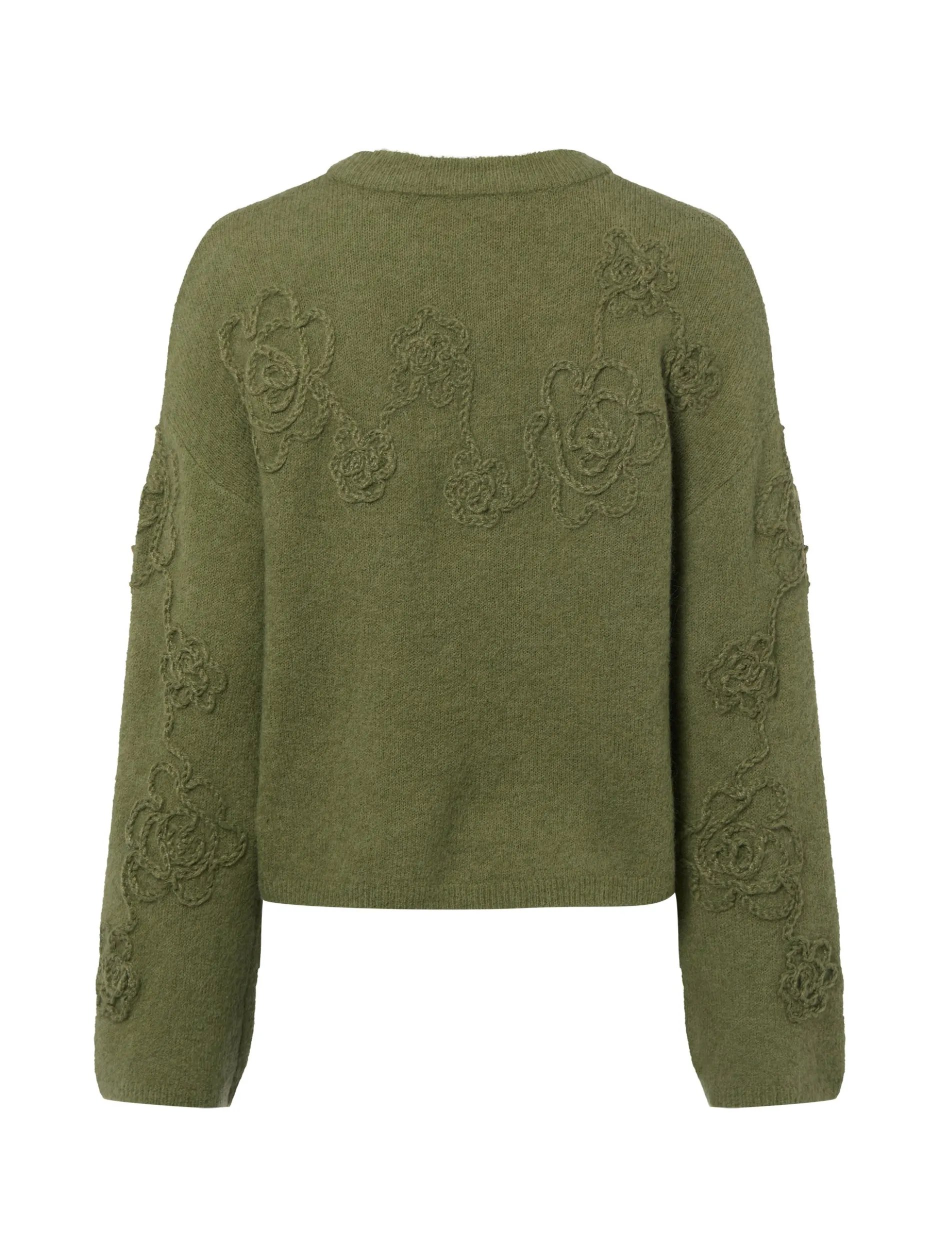 Msch Copenhagen Damen Strickpullover mit Wolle und Alpaka - MSCH Miabelle Hope in schilf