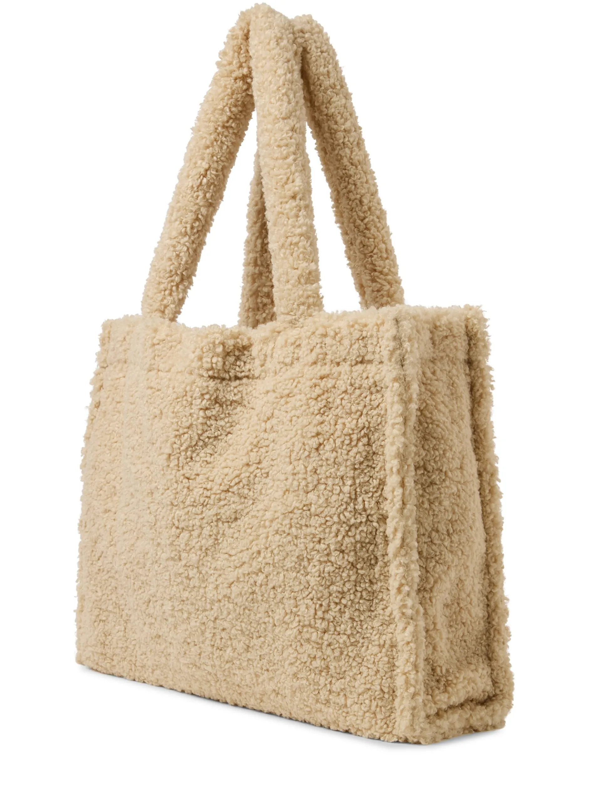 Msch Copenhagen Damen Teddyfell-Shopper - MSCHJennifer in beige