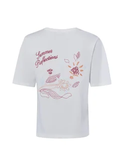 Msch Copenhagen Damen T-Shirt - MSCHJeanitta in weiß