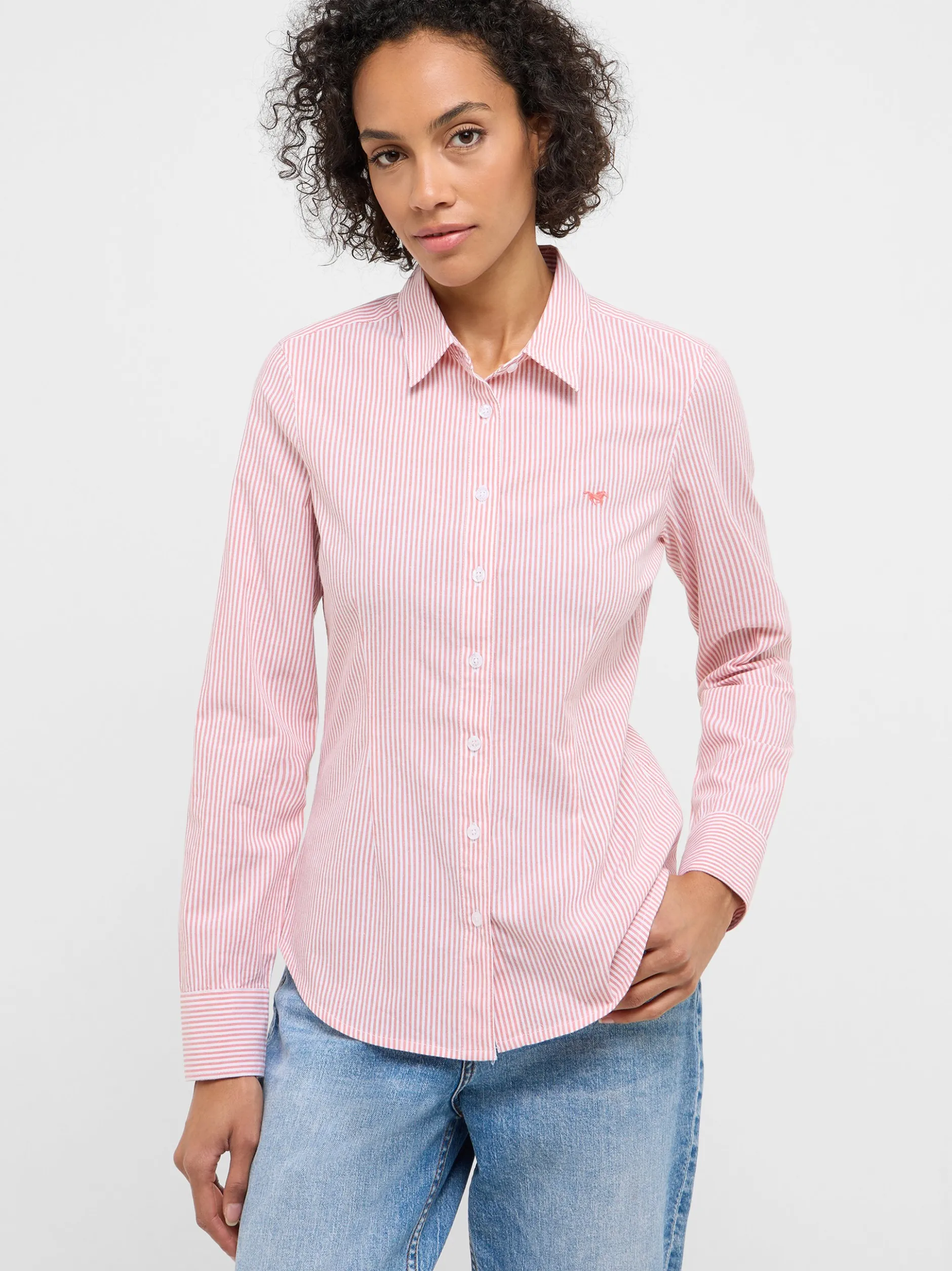 Mustang Damen Bluse in rosa - Ärmel: langarm
