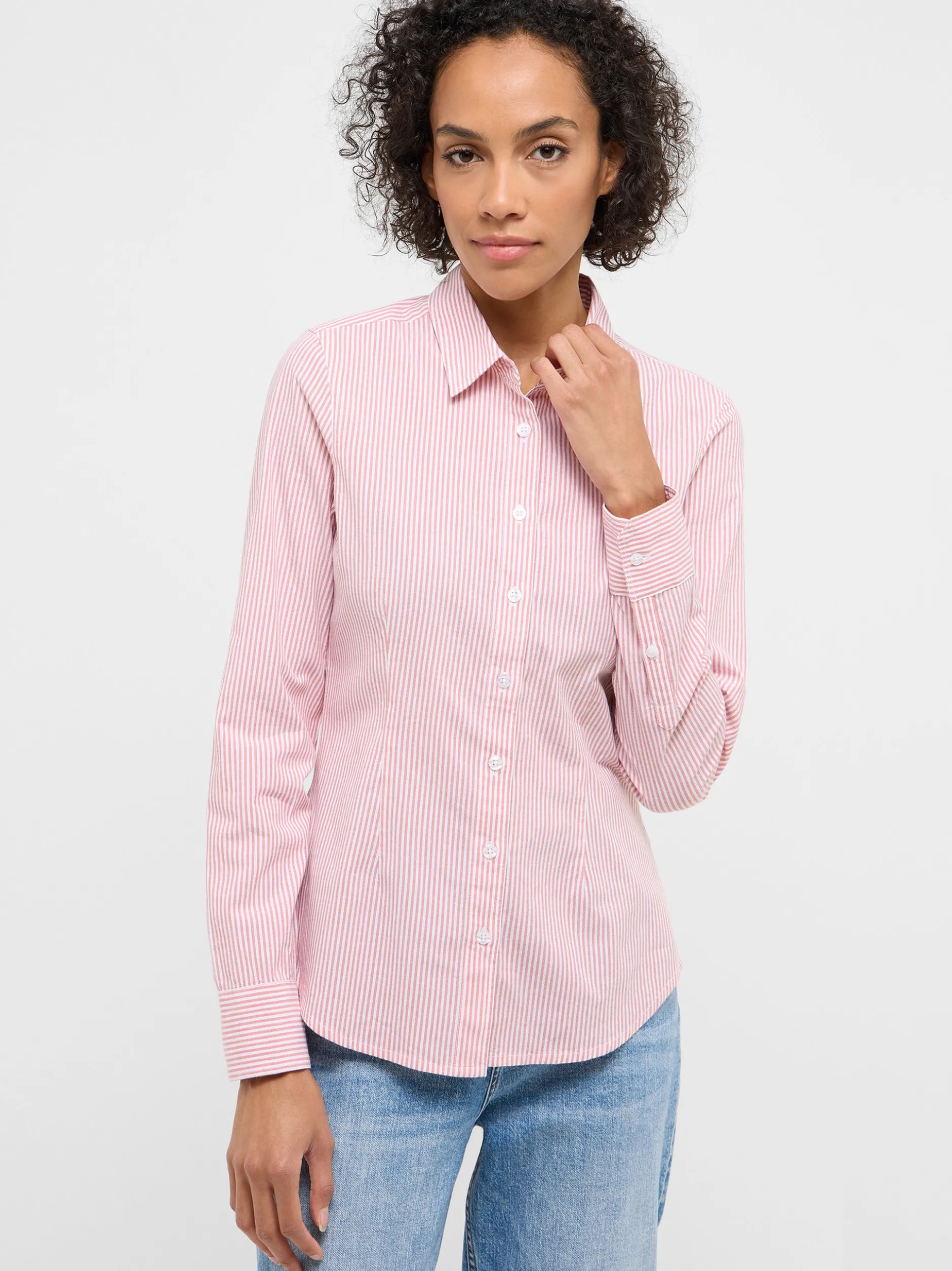 Mustang Damen Bluse in rosa - Ärmel: langarm
