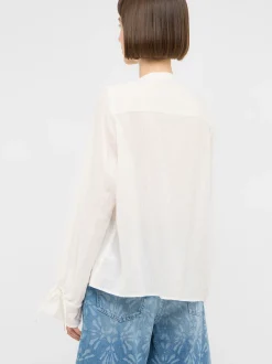 Mustang Damen Bluse in weiß - Ärmel: langarm