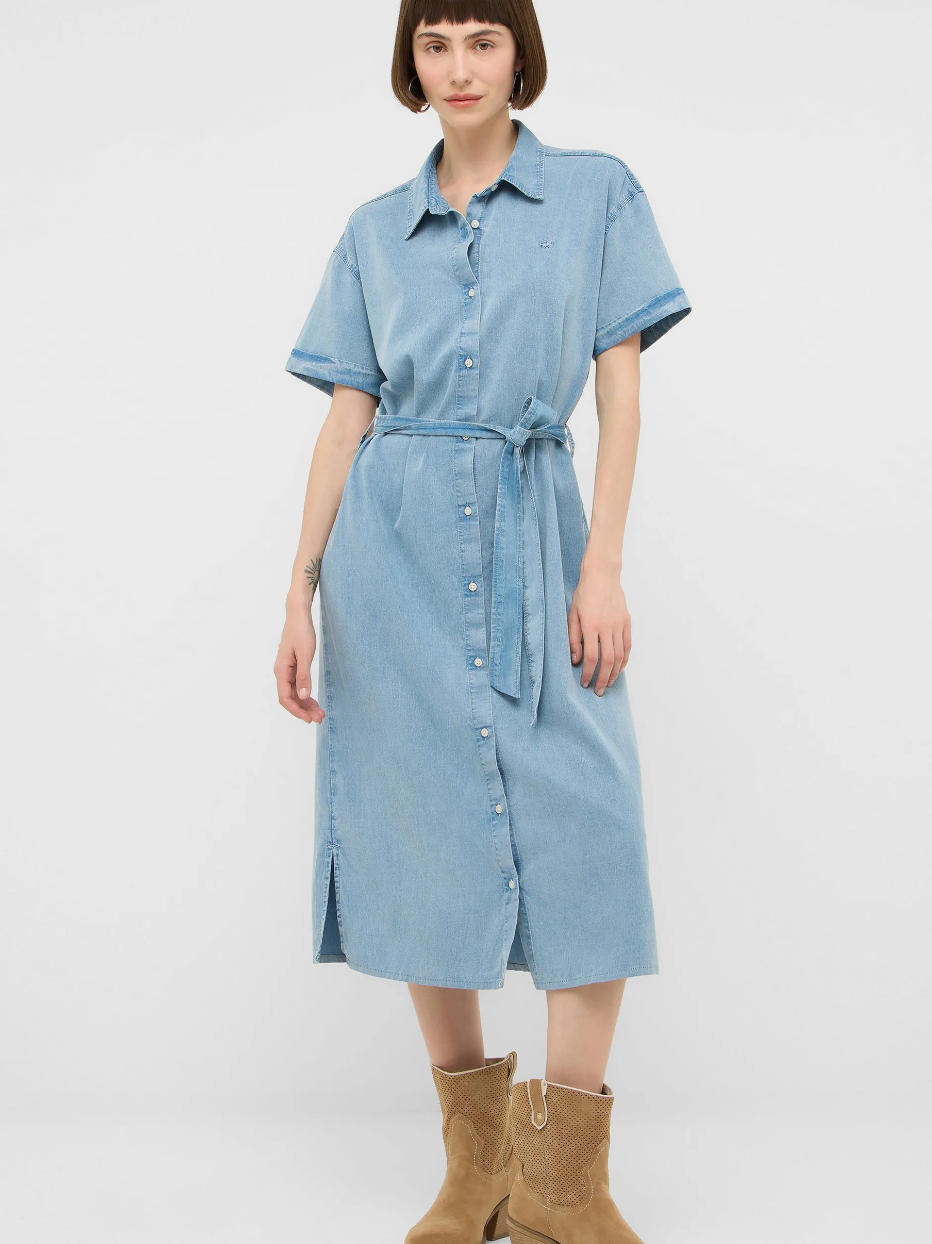 Mustang Damen Kleid in light stone