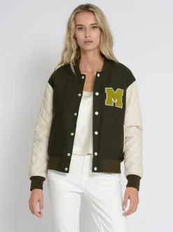 Mustang Damen Lederblouson in grün