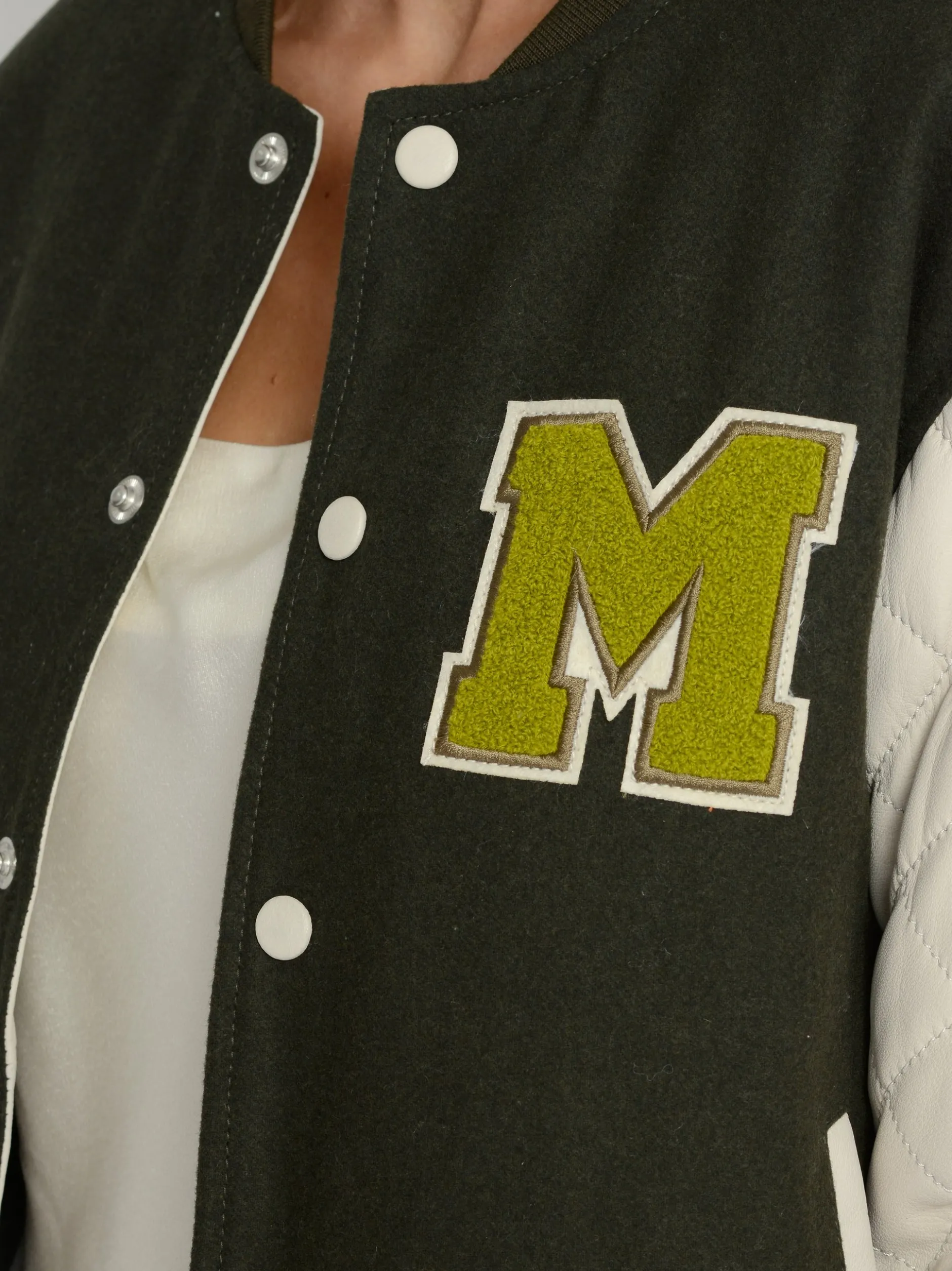 Mustang Damen Lederblouson in grün