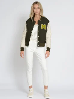 Mustang Damen Lederblouson in grün