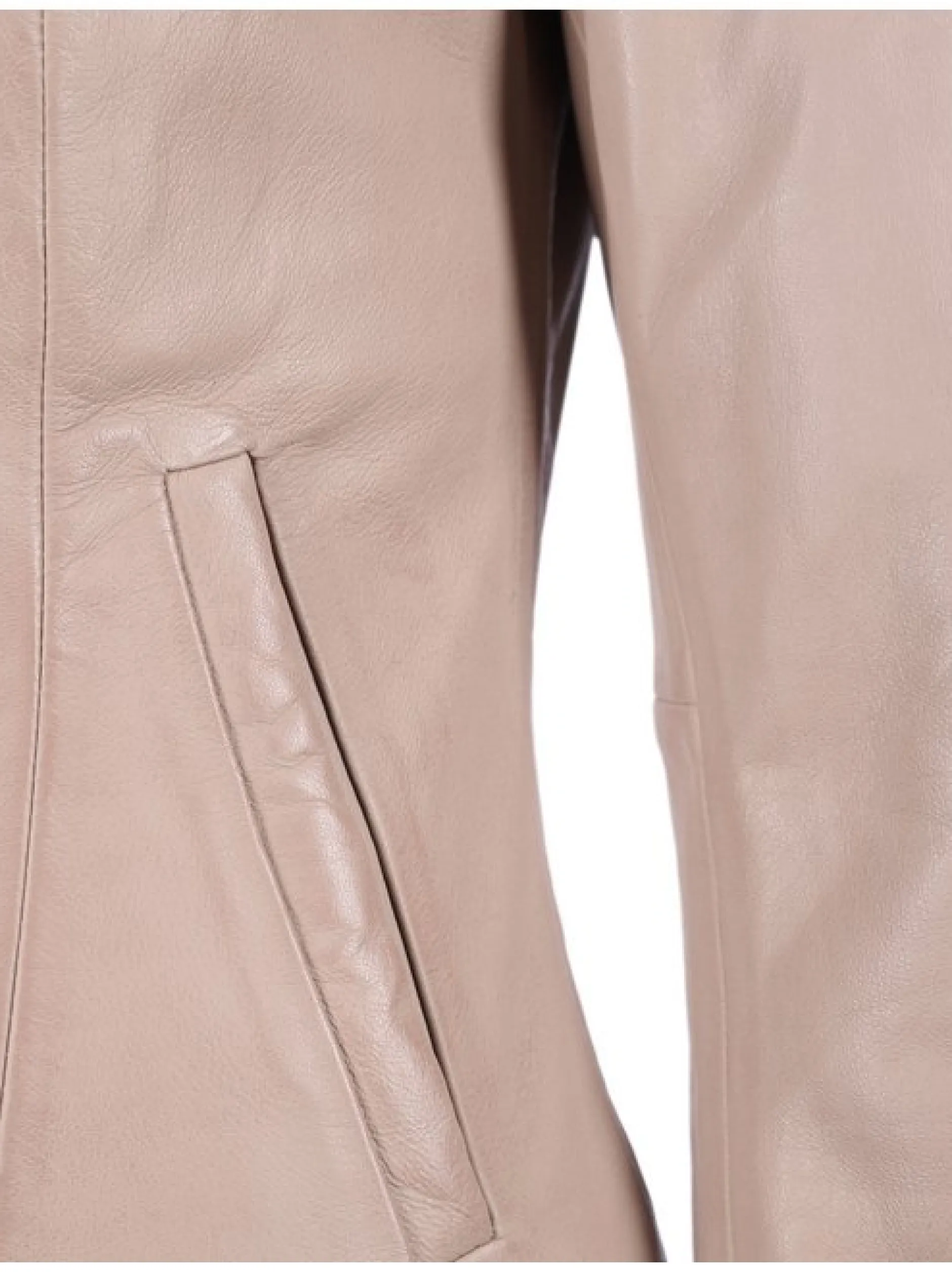 Mustang Damen Lederjacke in beige