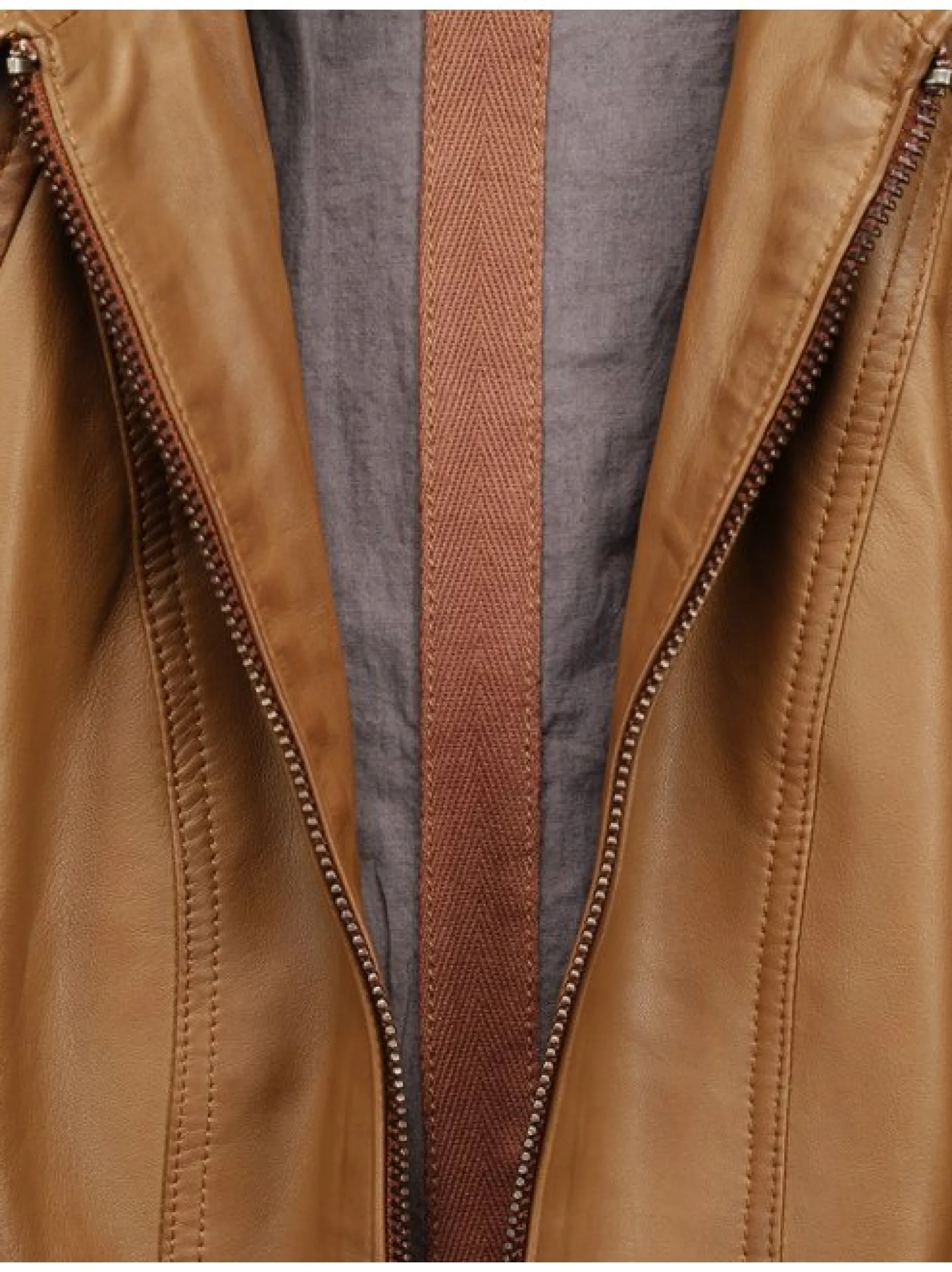 Mustang Damen Lederjacke in cognac