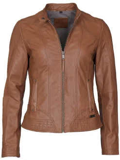 Mustang Damen Lederjacke in cognac