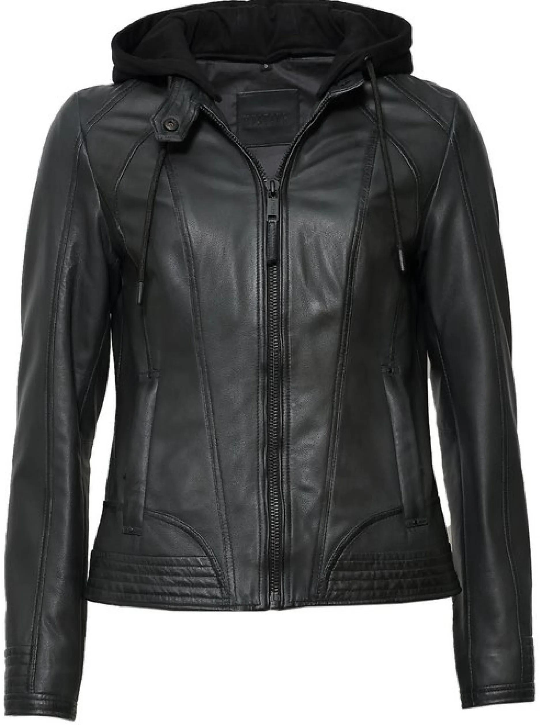 Mustang Damen Lederjacke in grau